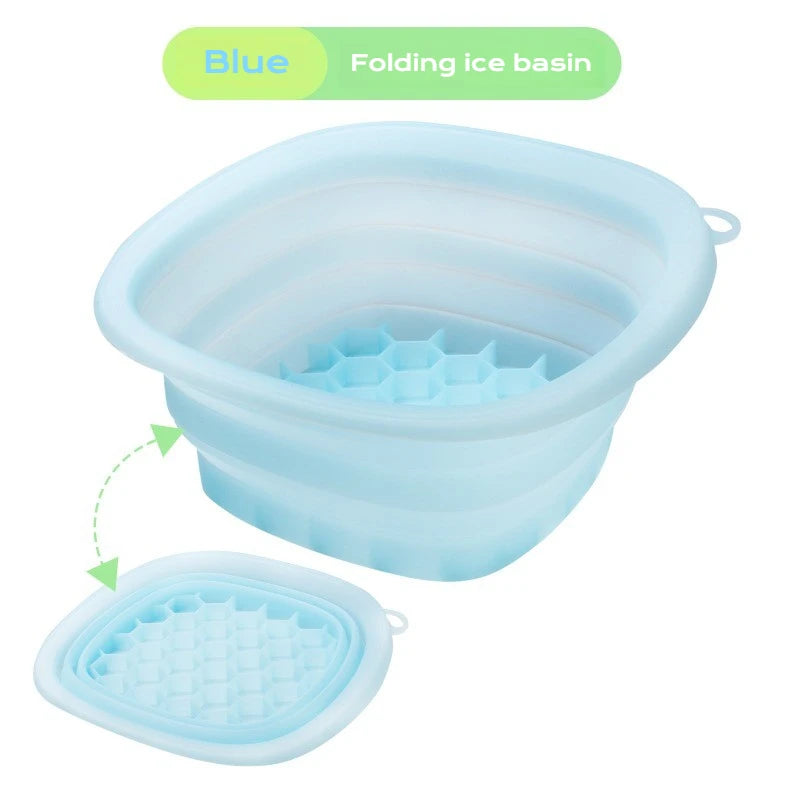 Collapsible Silicone Face Ice Bath Tray Cold Therapy for Facial Puffiness Portable Cryo Skin Tool Travel Beauty Bowl Facial Tool