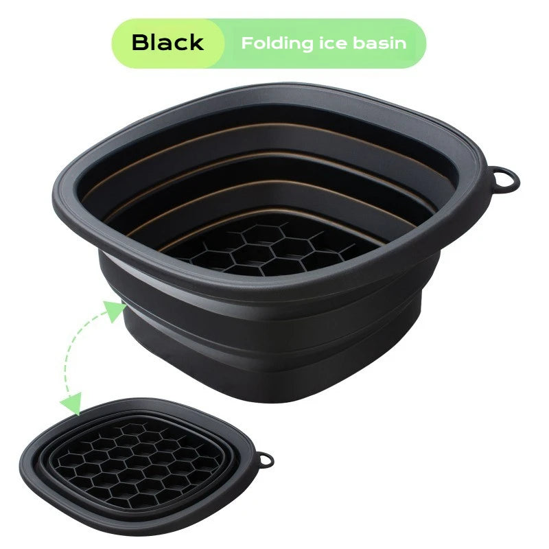 Collapsible Silicone Face Ice Bath Tray Cold Therapy for Facial Puffiness Portable Cryo Skin Tool Travel Beauty Bowl Facial Tool